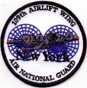 109th Airlift Wing/NY ANG Patch (White)