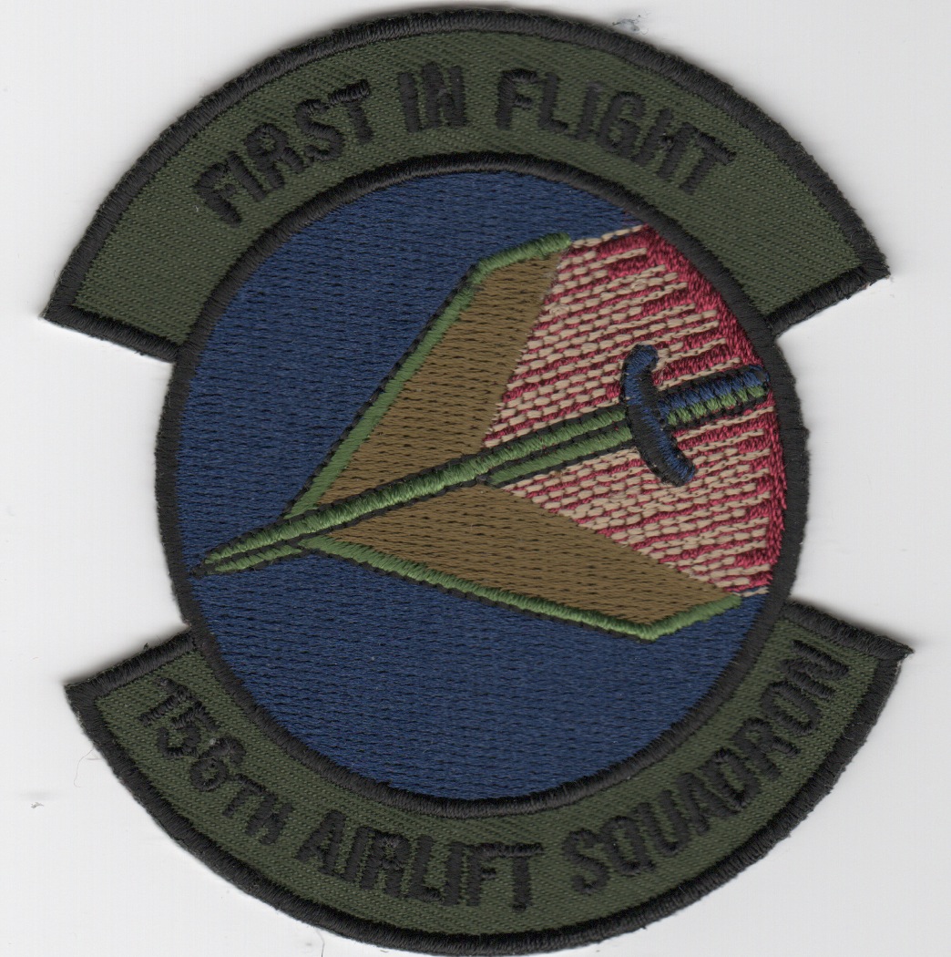 156th Airlift Squadron Patch (Sub Outer/Blue Center)