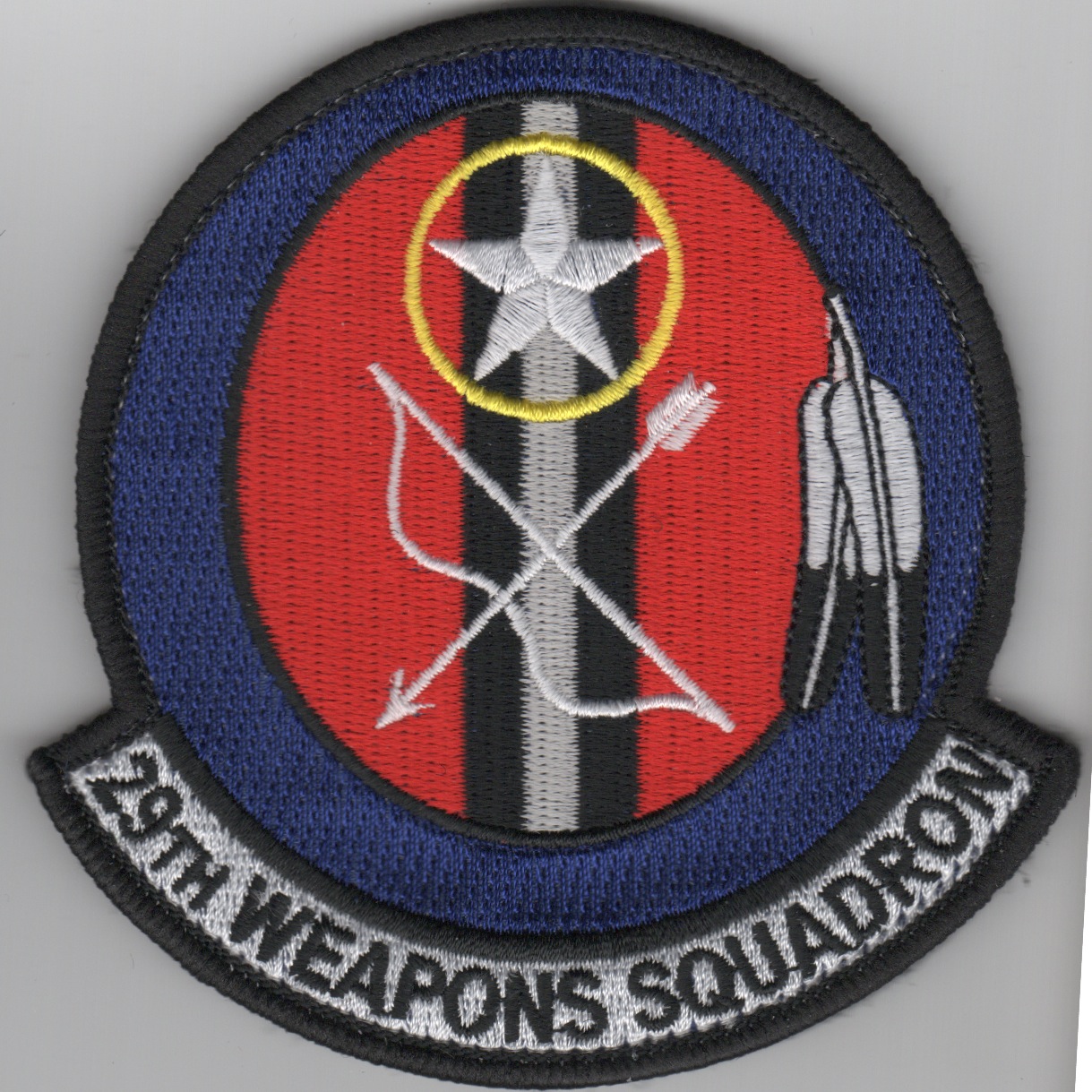 29 Weapons Squadron Patch (Blue-Red/NO Velcro)