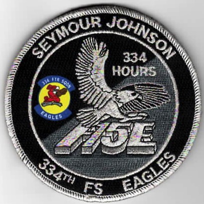 334FS F-15E 334 Hours 'Tinsel' Patch (Black)