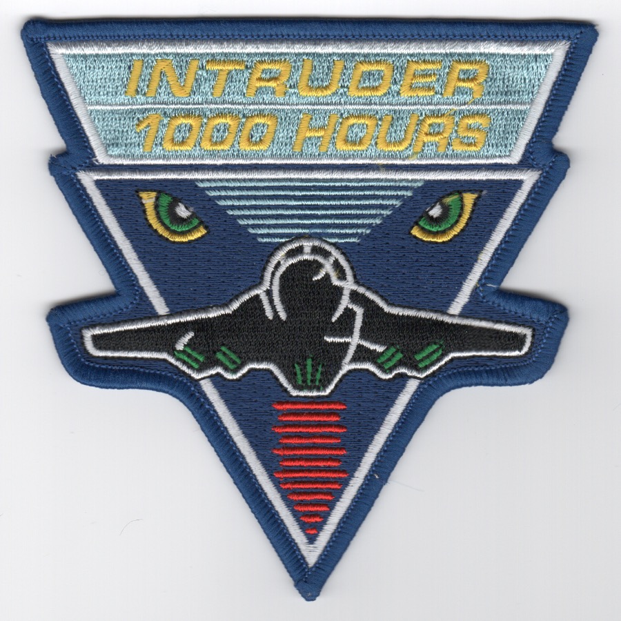 A-6 Intruder '1000 Hours' Patch (Blue Border)