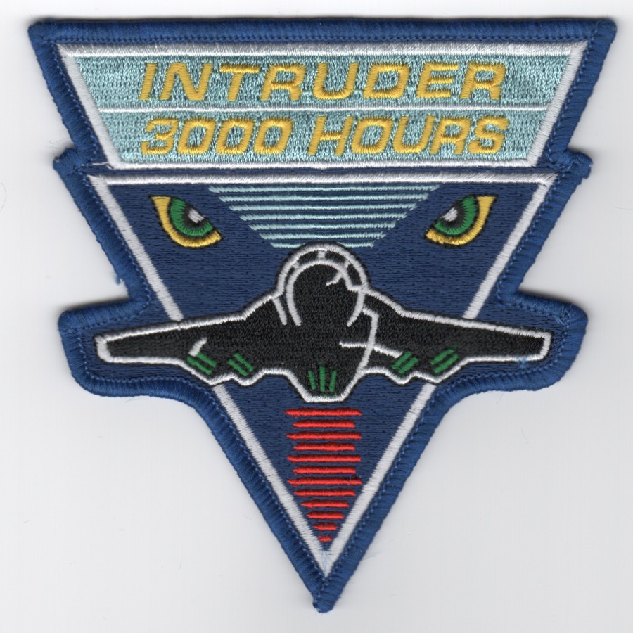 A-6 Intruder '3000 Hours' Patch (Blue Border)
