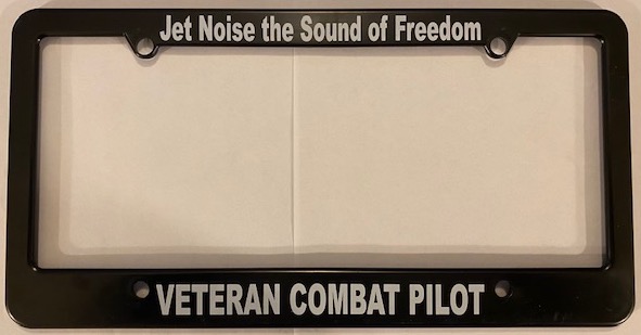 VET COMBAT PILOT License Plate Cover (Plastic)