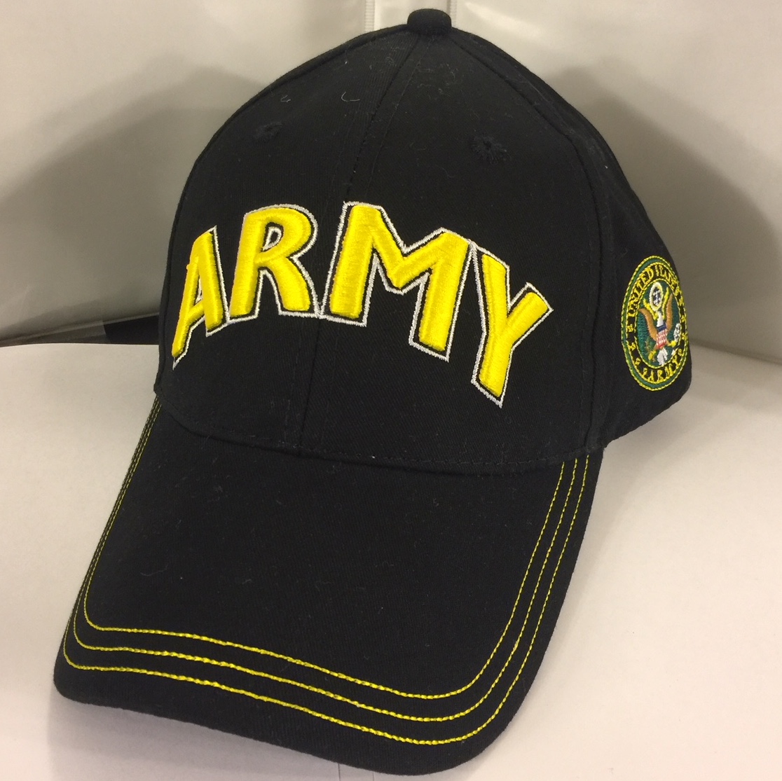 ARMY (Black/3-D Yellow Letters)