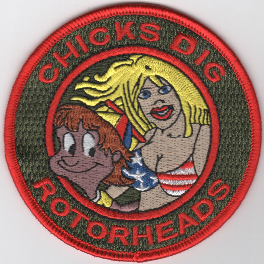 'Chicks Dig Rotorheads' Patch (Blonde)