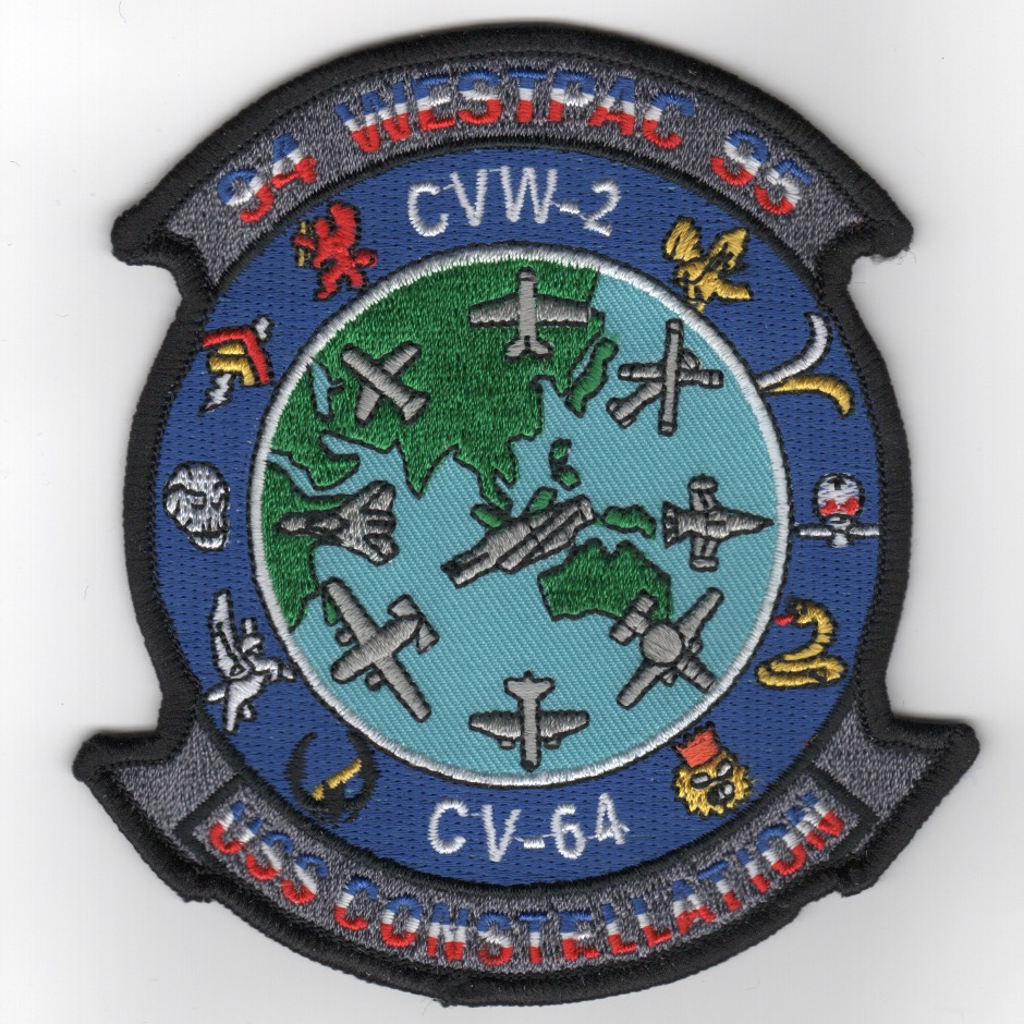 CV-64/CVW-2 1994-95 'Gaggle' Cruise Patch (Blue)