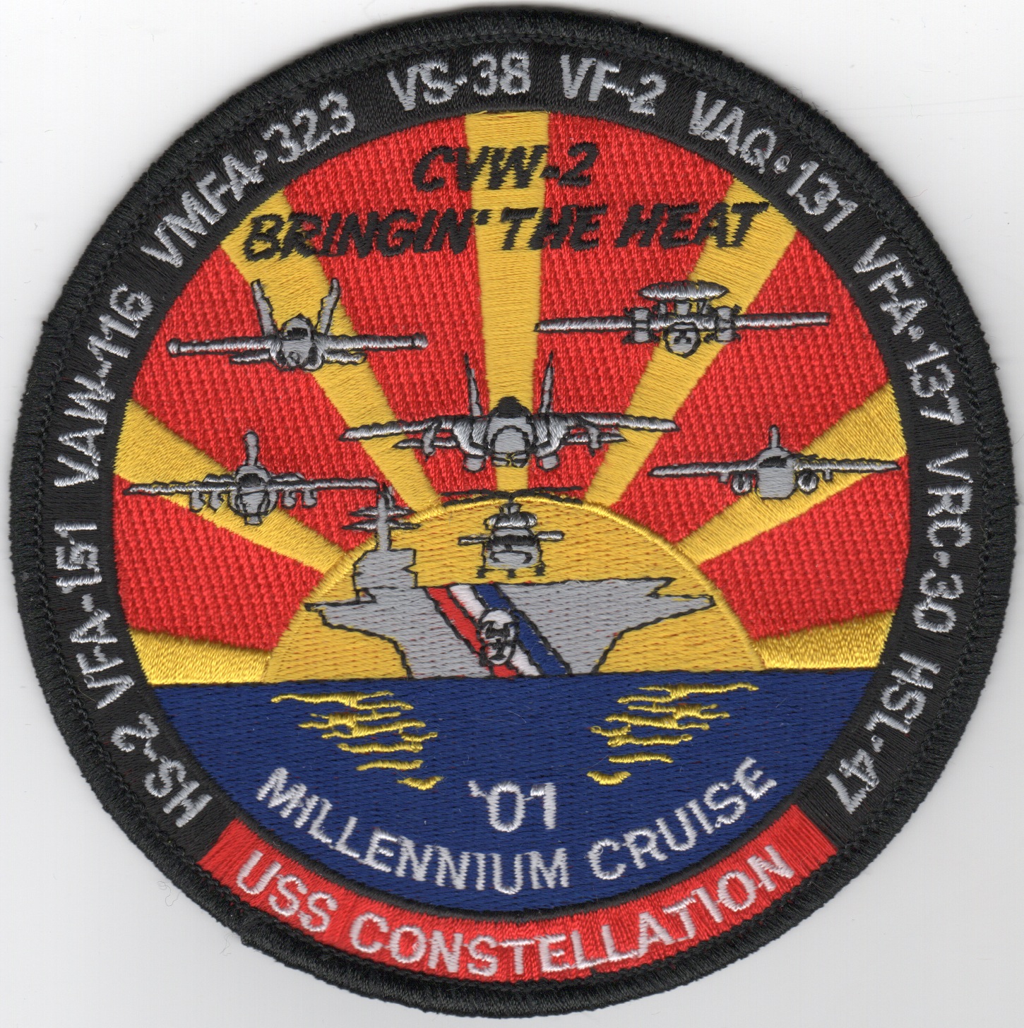 CV-64/VF-2 2001 'Millenium' Cruise Patch (Lg/Round)