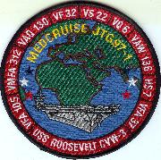 CVN-71 1997 Med Cruise Patch (Red)