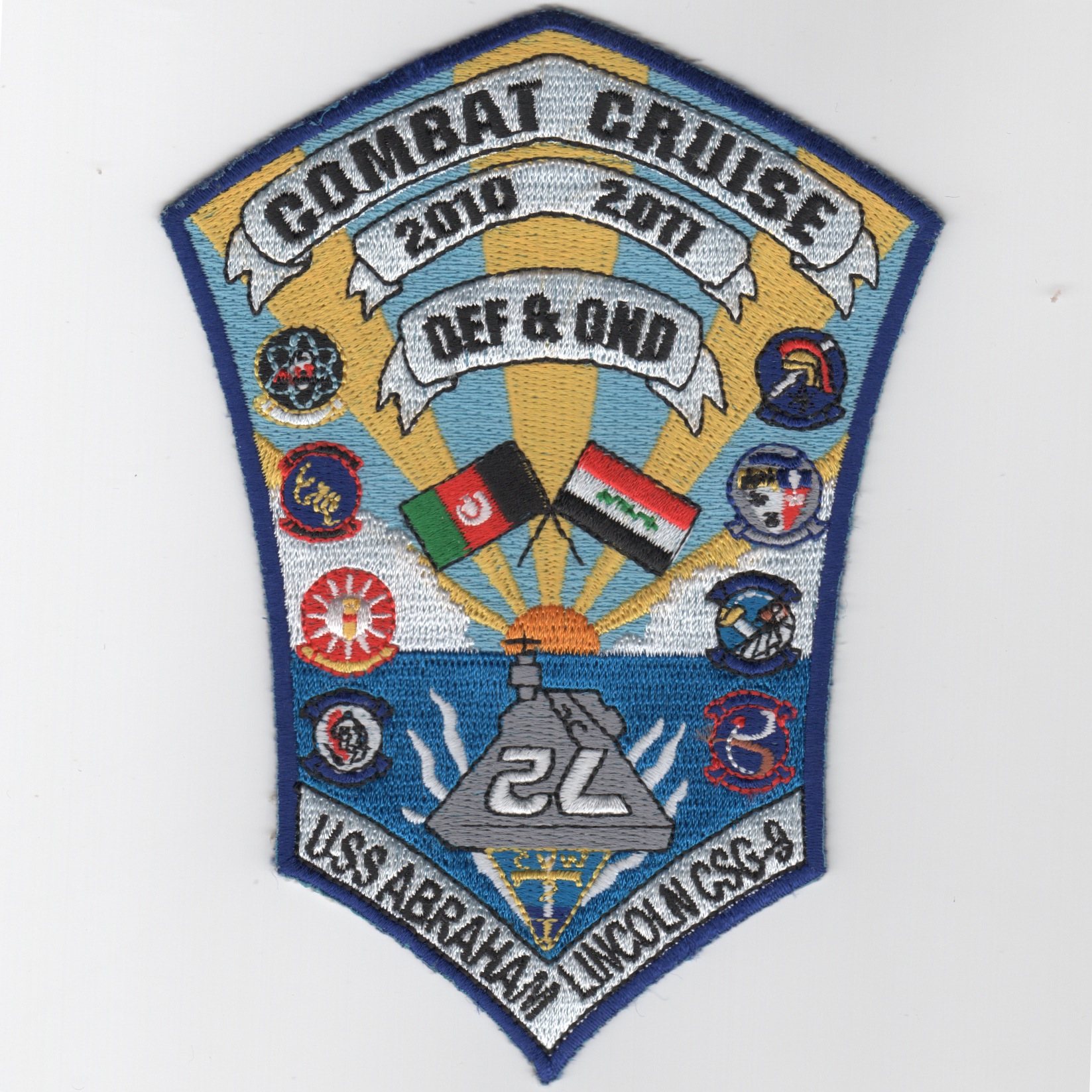 CVN-72/VAQ-131 2011 OEF/OND Combat Cruise Patch (Shield)