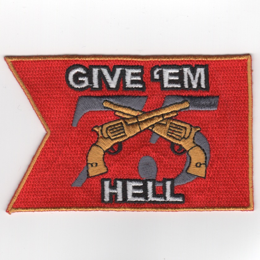 CVN-75 'GIVE 'EM HELL' Patch (Red Pennant)