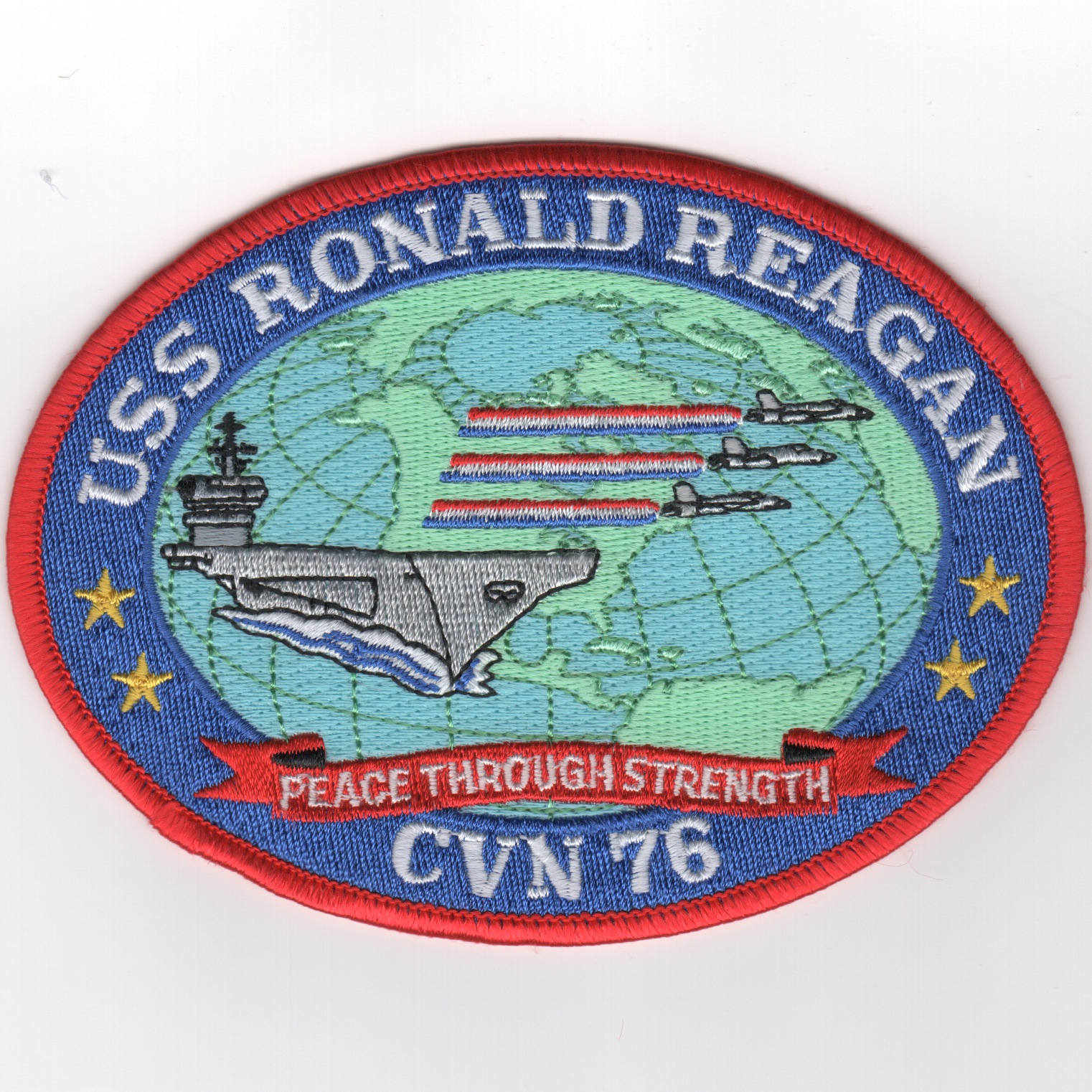 USS Ronald Reagan (CVN-76) Ship Patch (Small)