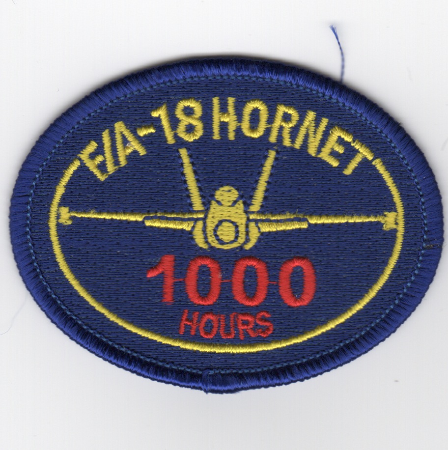 F/A-18 1000 Hours Patch (No Velcro)