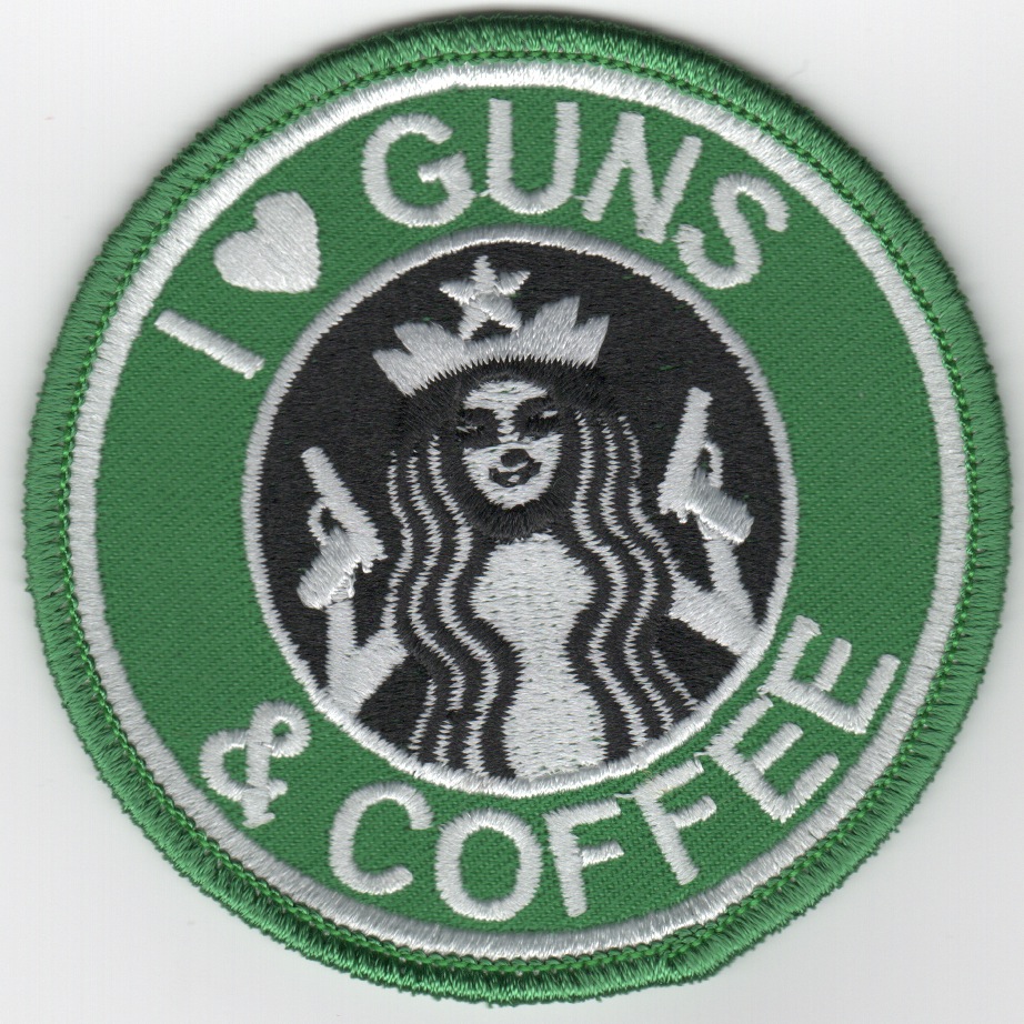 'I LOVE GUNS & COFFEE' Patch