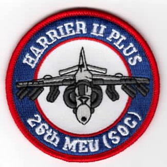 26th MEU/Harrier II+ Patch (Blue/Red Border)