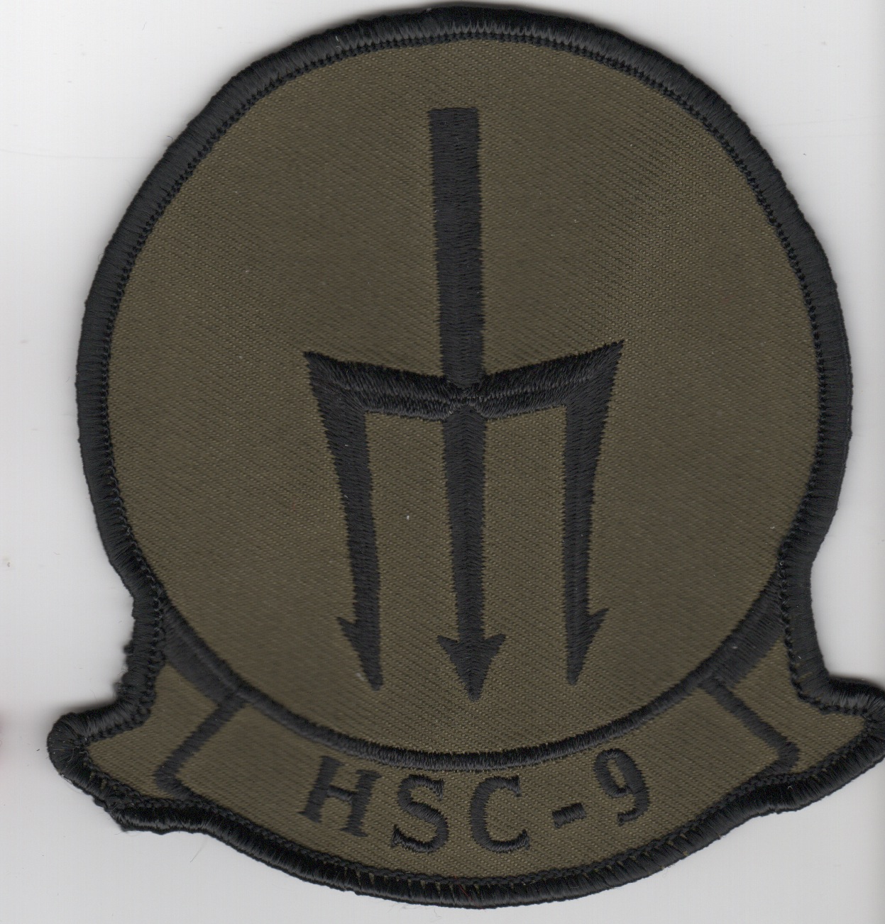 HSC-9 Sqdn 'TRIDENT' Patch (Subd/Black Trident)