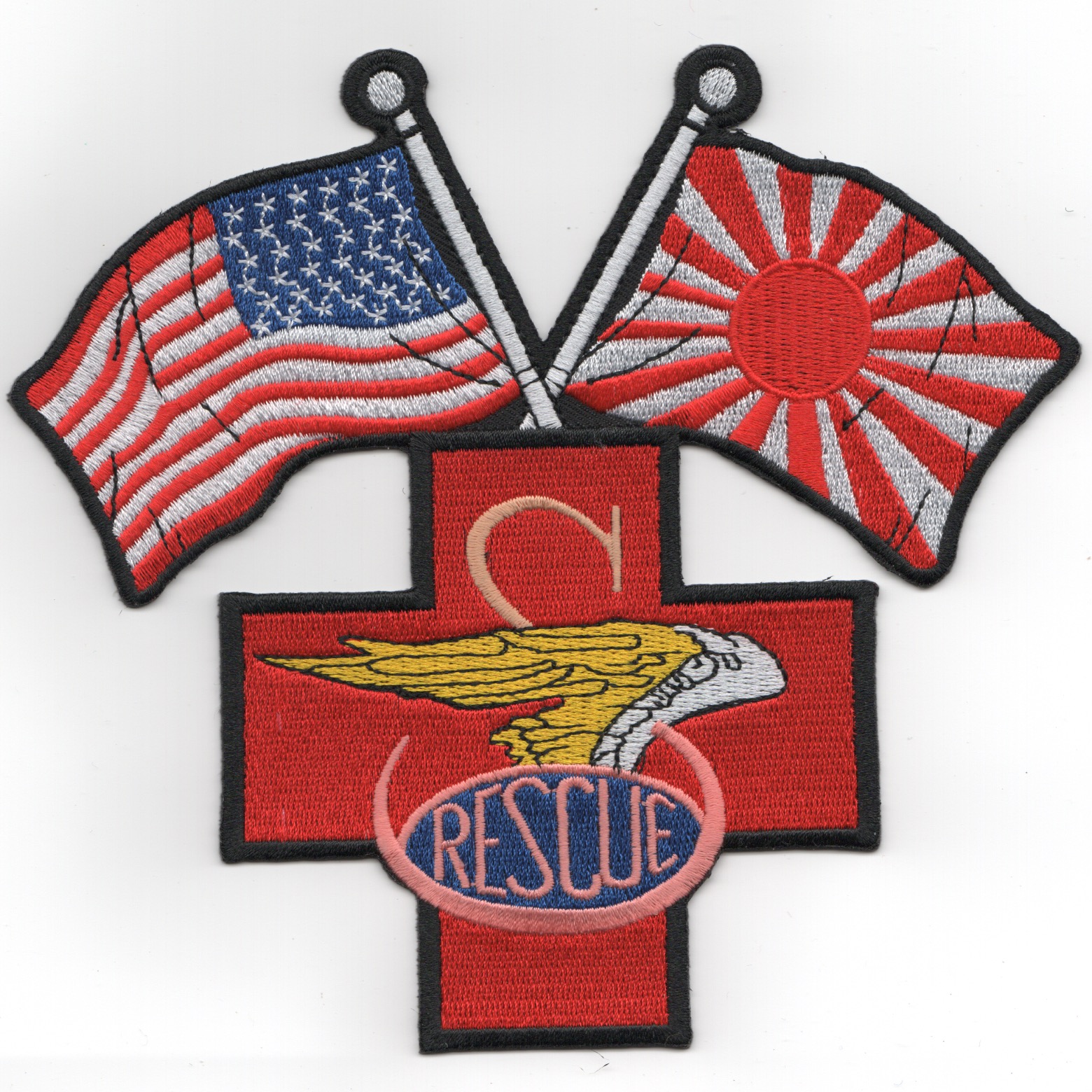 SH-60F Backpatch 'RED CROSS' (AM-JAP Flags/No Eagle)