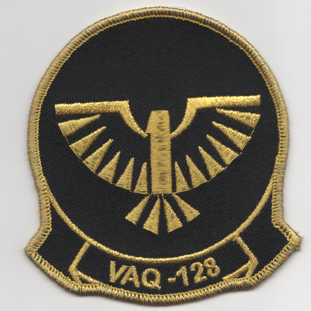 VAQ-128 Squadron Patch (Black/Gold)