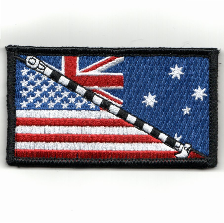 VAQ-129 'USA/Australian' CQ Det Flag (Blue/Rect)