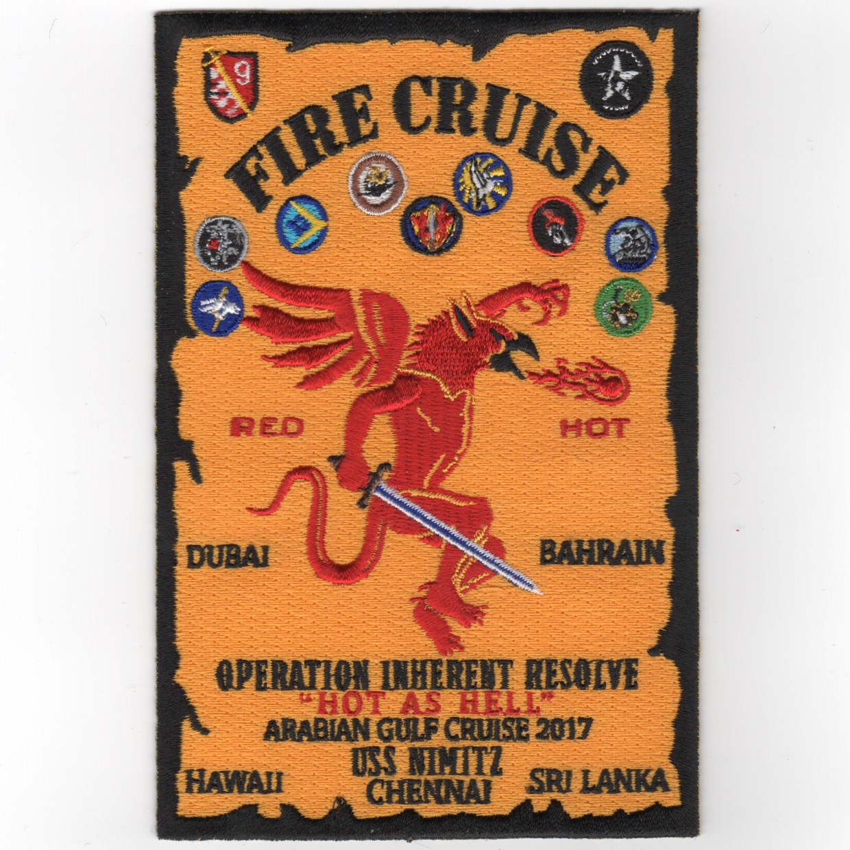 VFA-154/CVN-68 'FIRE CRUISE' Patch (Yellow)