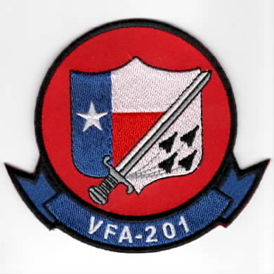 *VFA-201* Squadron Patch (F-14s/1-Tab/R-W-B)