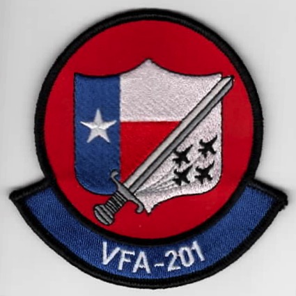 *VFA-201* Squadron Patch (F-18s/1-Tab/R-W-B)