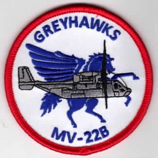 VMM-261 'MV-22B' Greyhawks Bullet (White/Red Border)
