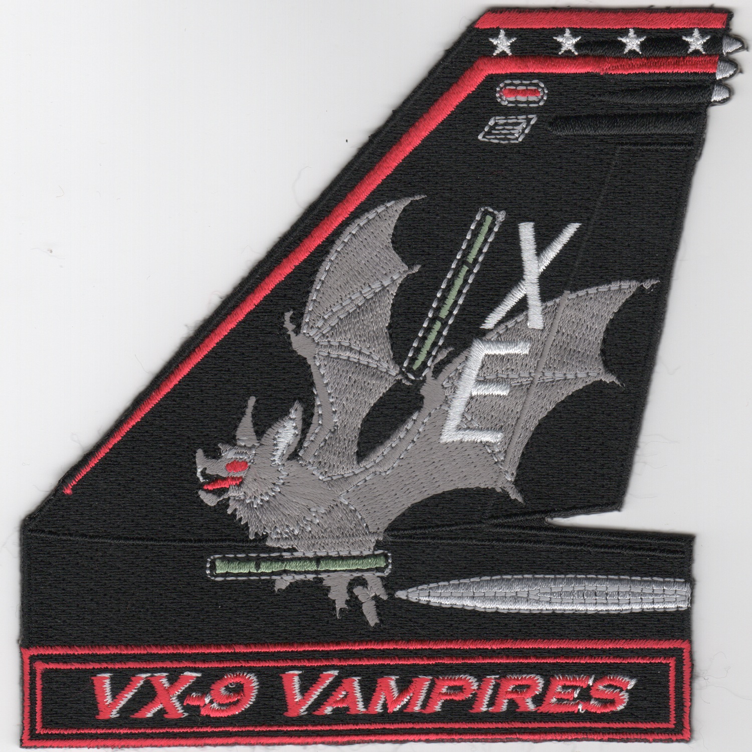 VX-9 F-18 TailFin (Gray Bat/Text)