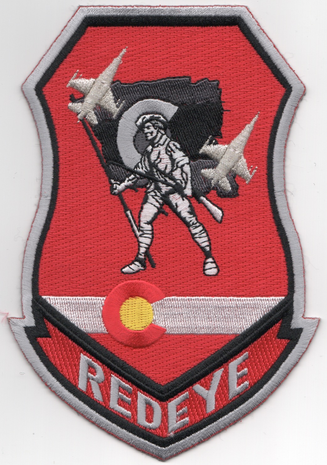 120FS 'REDEYE' Shield Patch (LARGE/Red)