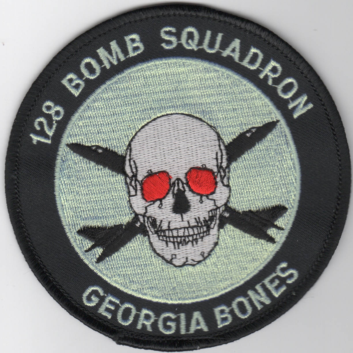 128th Bomb Squadron Patch (Neon Bones)