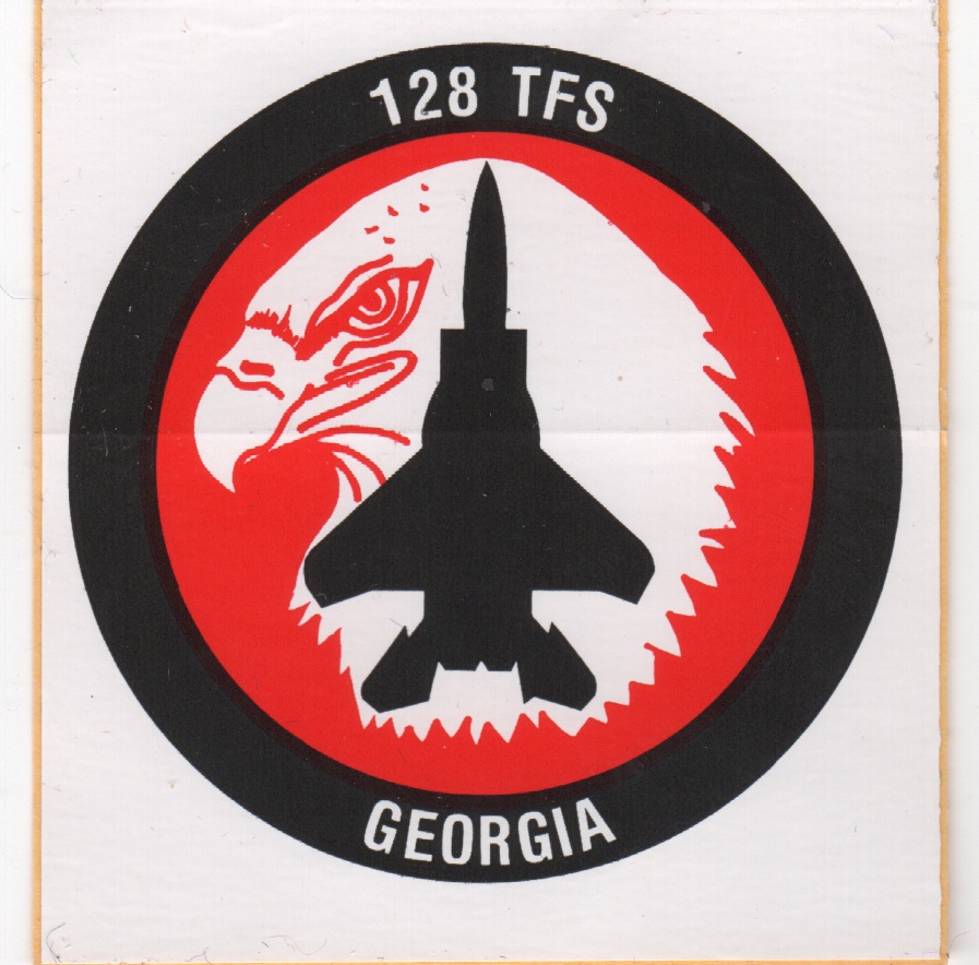 128TFS F-15C Sticker/Zap (Red/White/Original)