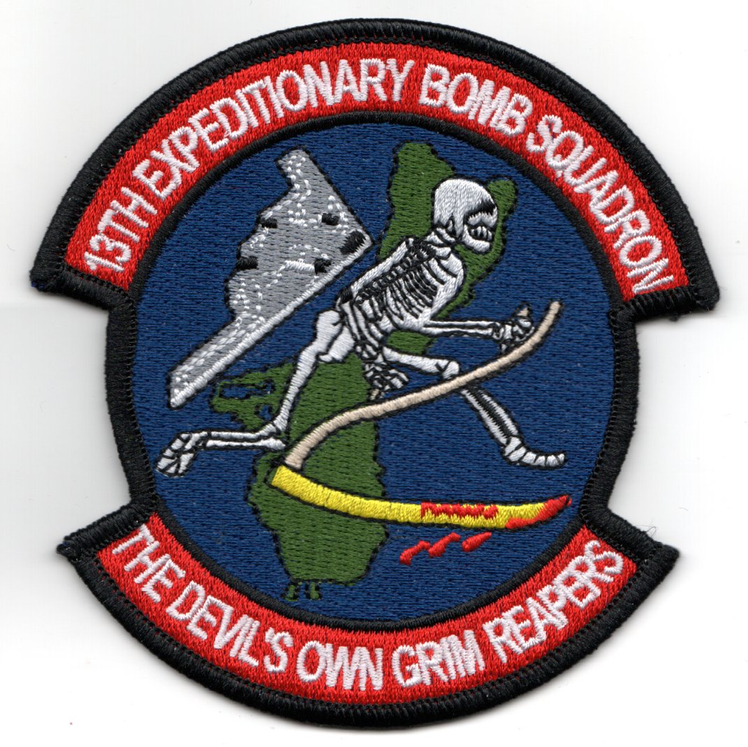 393RD BOMB SQAUDRON RED FLAG B-2 USAF PATCH 393 EBS HOOK BACK ORIGINAL
