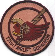 171st Airlift Squadron Patch (Des)