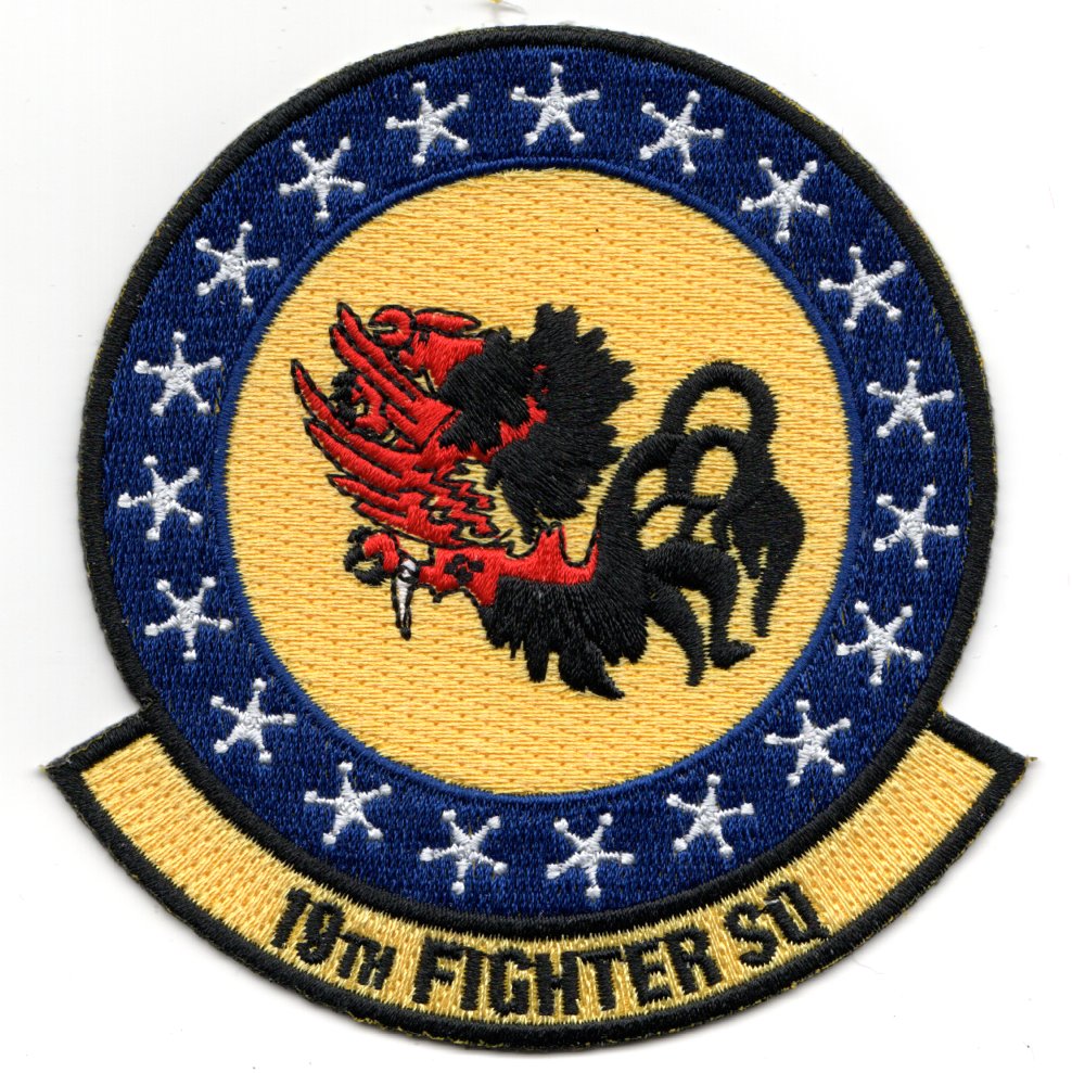19FS 'Repro' Squadron Patch (Blue/Yellow)