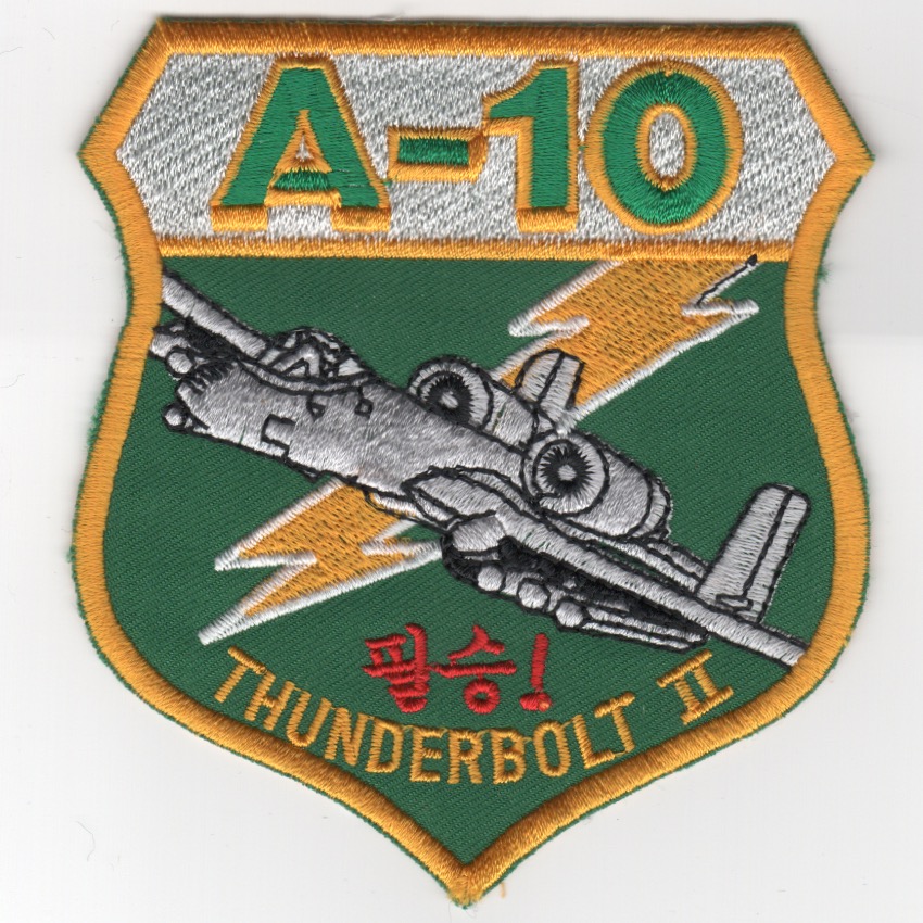 25FS 'A-10 T-BOLT II' Crest (Grn-Ylw/Korean Letters/K)