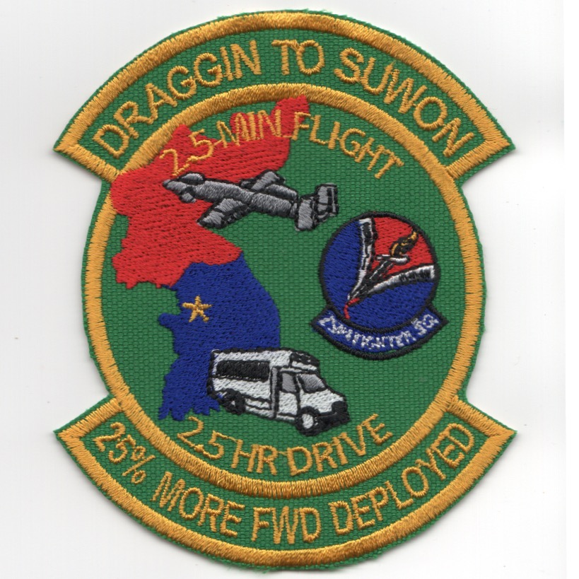 A-10 NOCTURNAL DRAGGINS USAF 25th FIGHTER SQUADRON ORIGINAL CLOTH BK PATCH