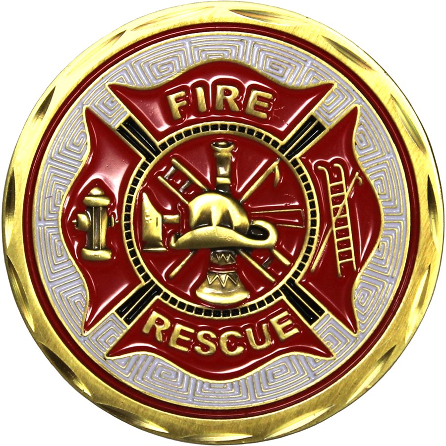 (3212) FIRE/RESCUE (Red Logo) Coin