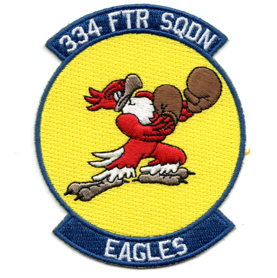 334FS Squadron Patch (Blue/Yellow)