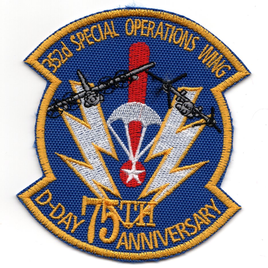 352 SPEC OPS WING '75th Anniv' Patch (Blue)