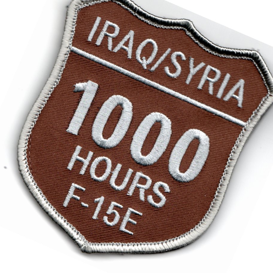 F-15E Iraq/Syria '1000 HOURS' Shield (Des)