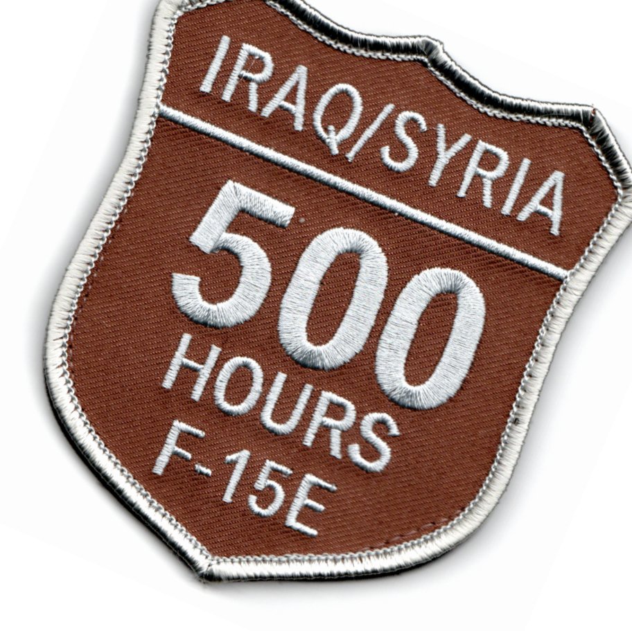 F-15E Iraq/Syria '500 HOURS' Shield (Des)