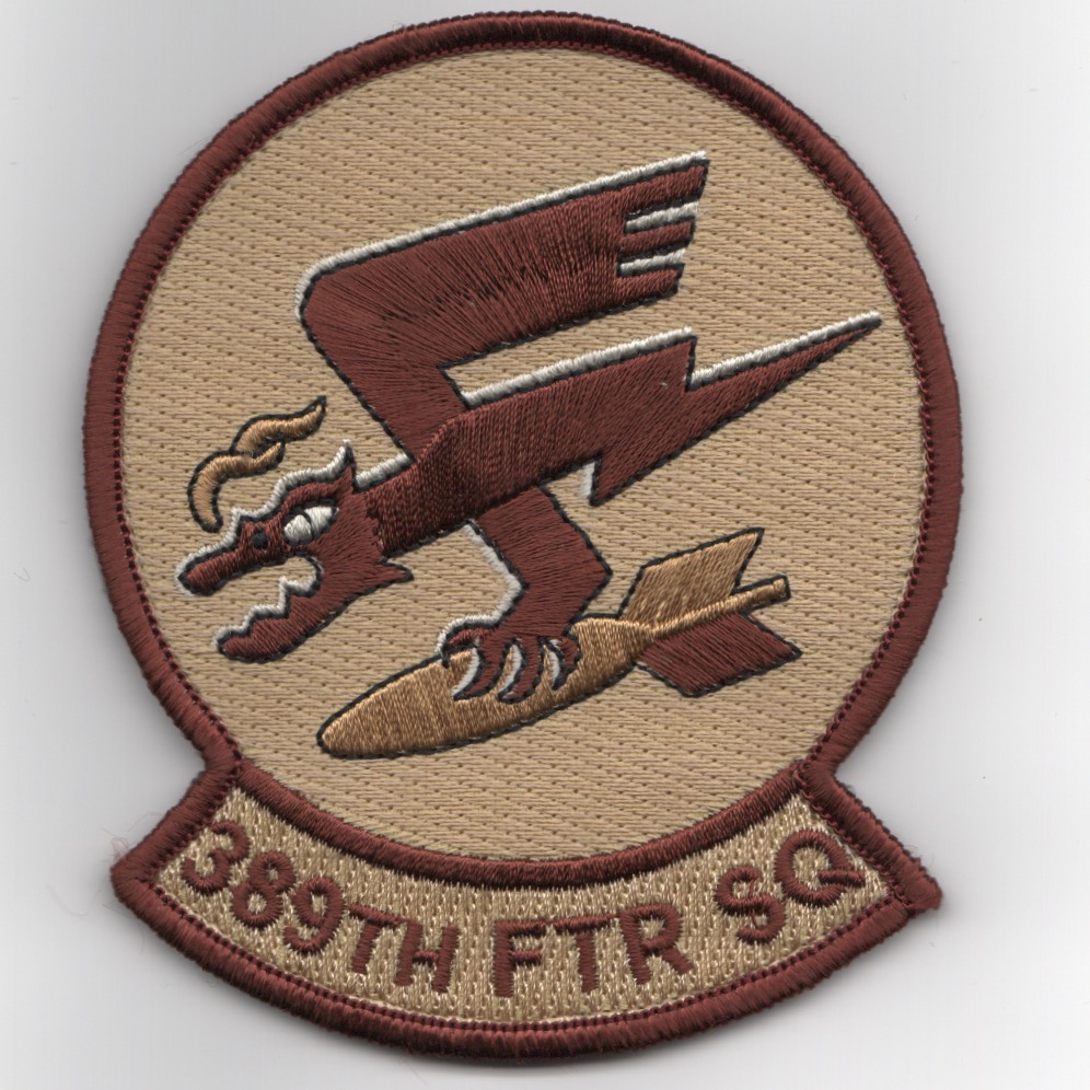 389FS Squadron Patch (Des/4-in)