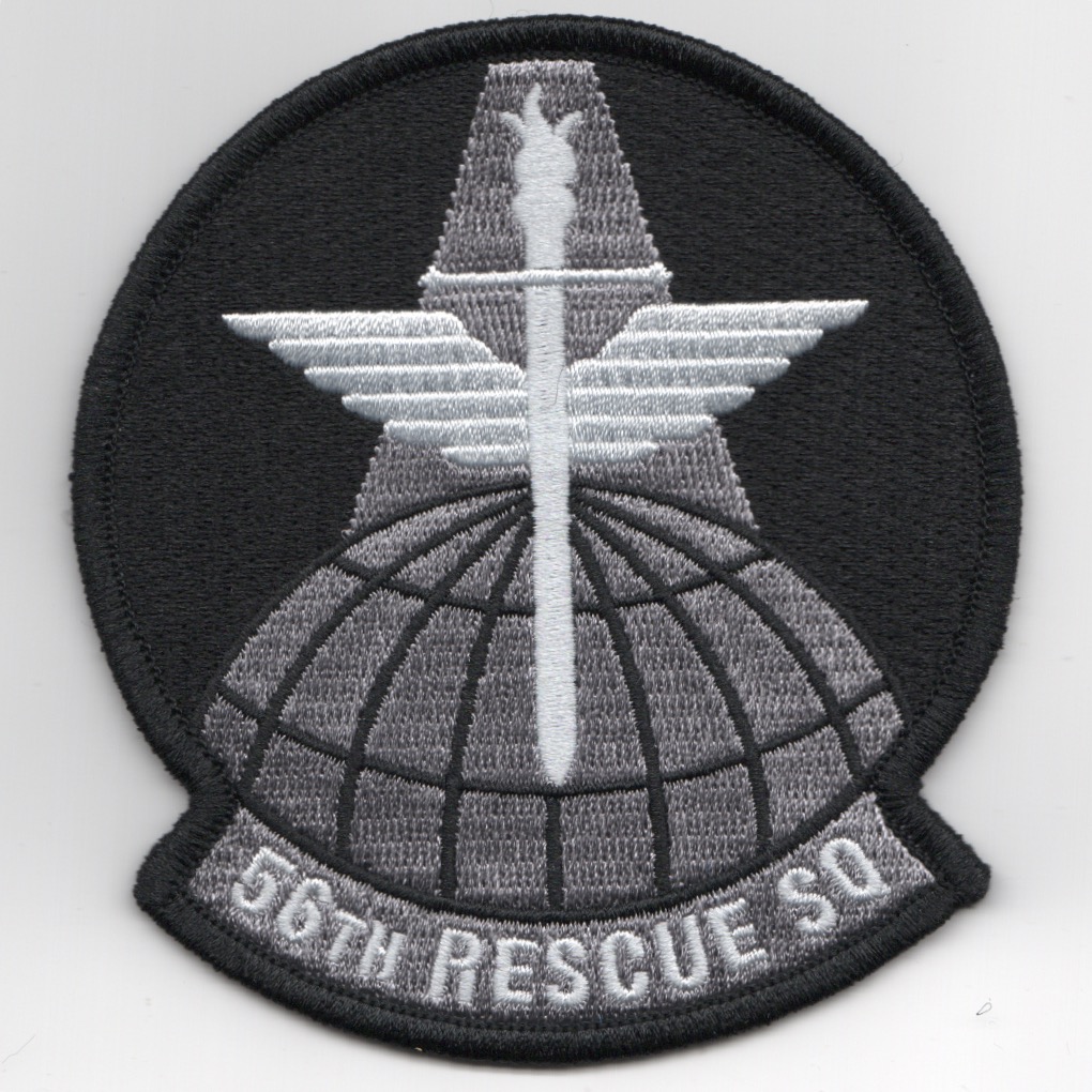 56th Rescue Sqdn Patch (Gray/Black)