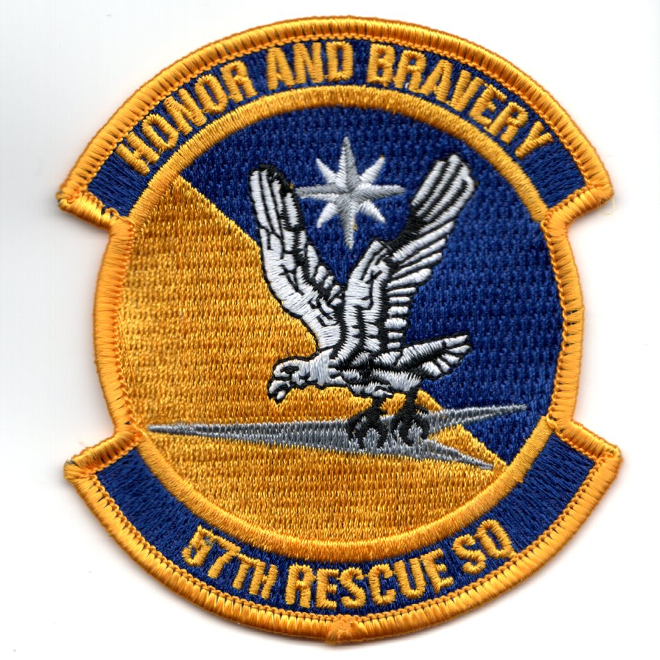57th Rescue Sqdn Patch (Blue/Yellow)