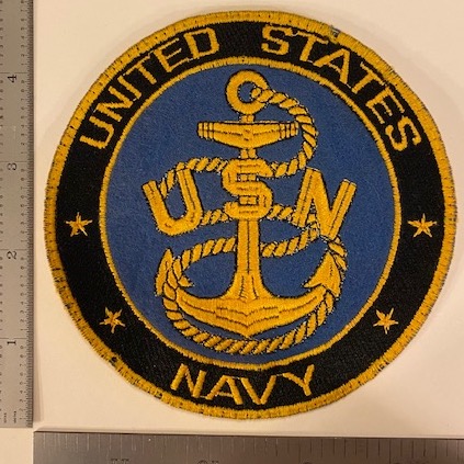 682) UNITED STATES NAVY Patch (Large/Old/Worn)