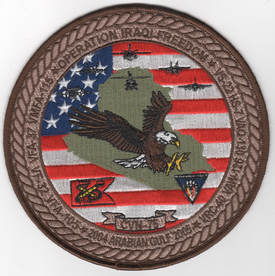 CVN-75 2004 OIF Cruise Patch (Brown)