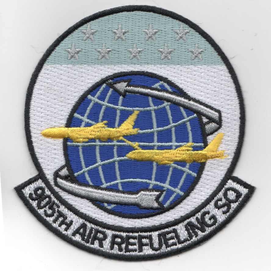 905th Air Refueling Sqdn Patch (White w/World)