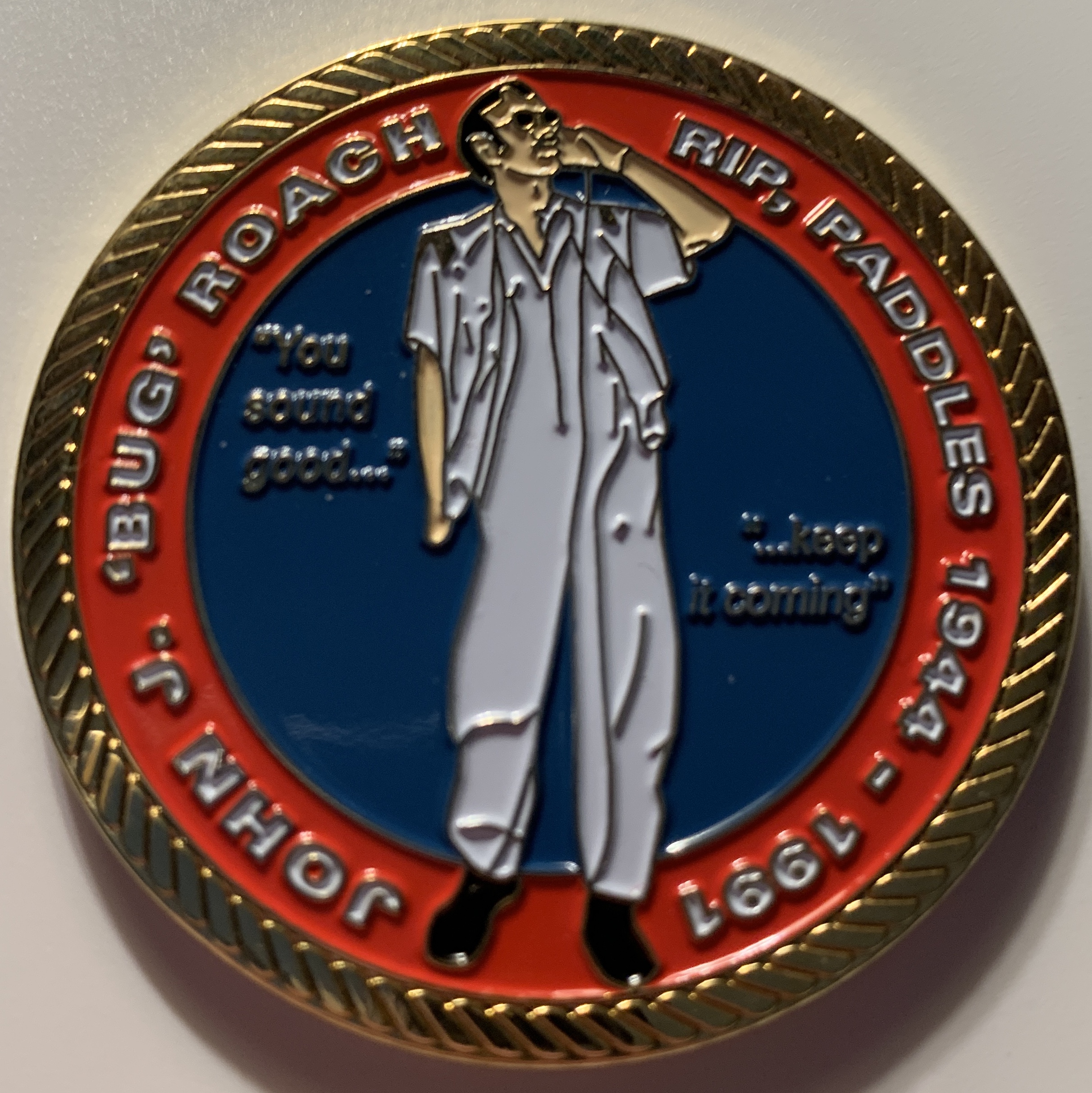 USN LSO John *BUG* ROACH Commemorative Coin (Front)