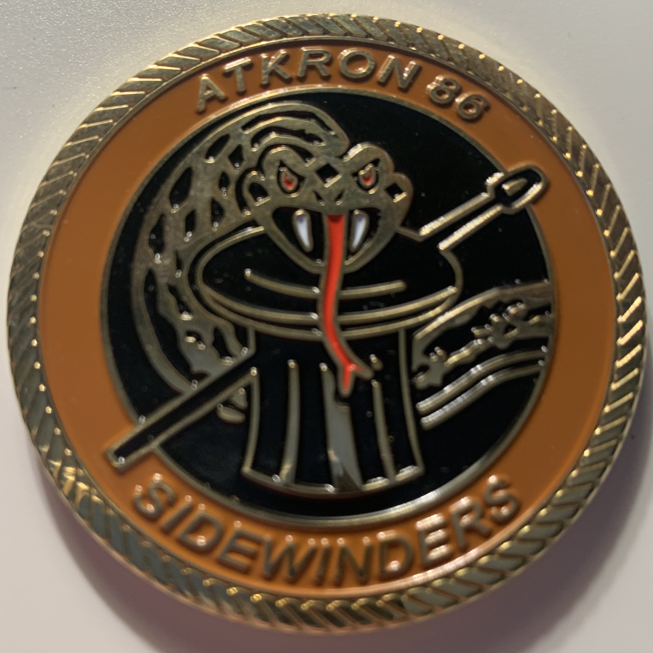 A-7E / VA-86 'SIDEWINDERS' Coin (Front)