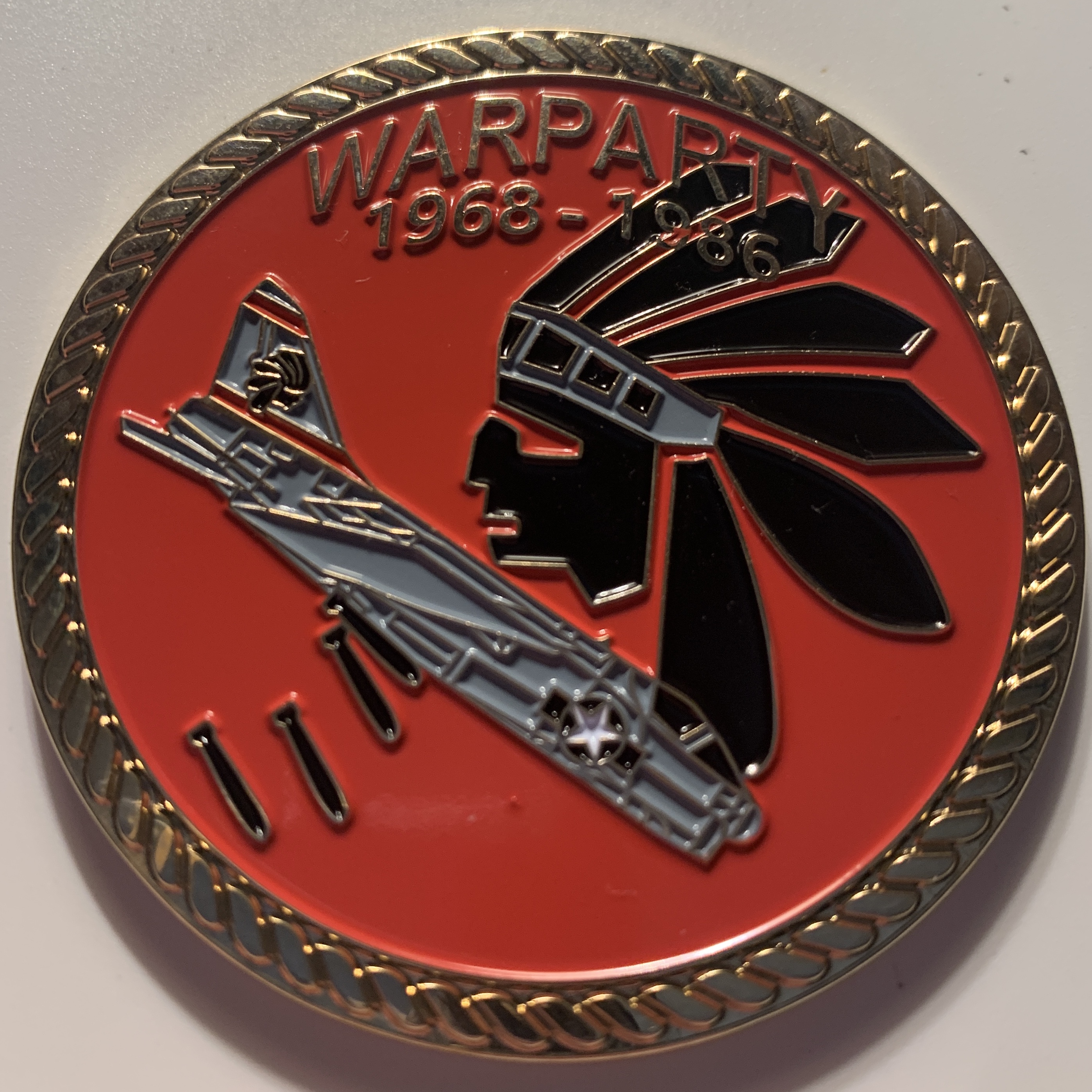 A-7E / VA-87 'GOLDEN WARRIORS' Coin (Back)