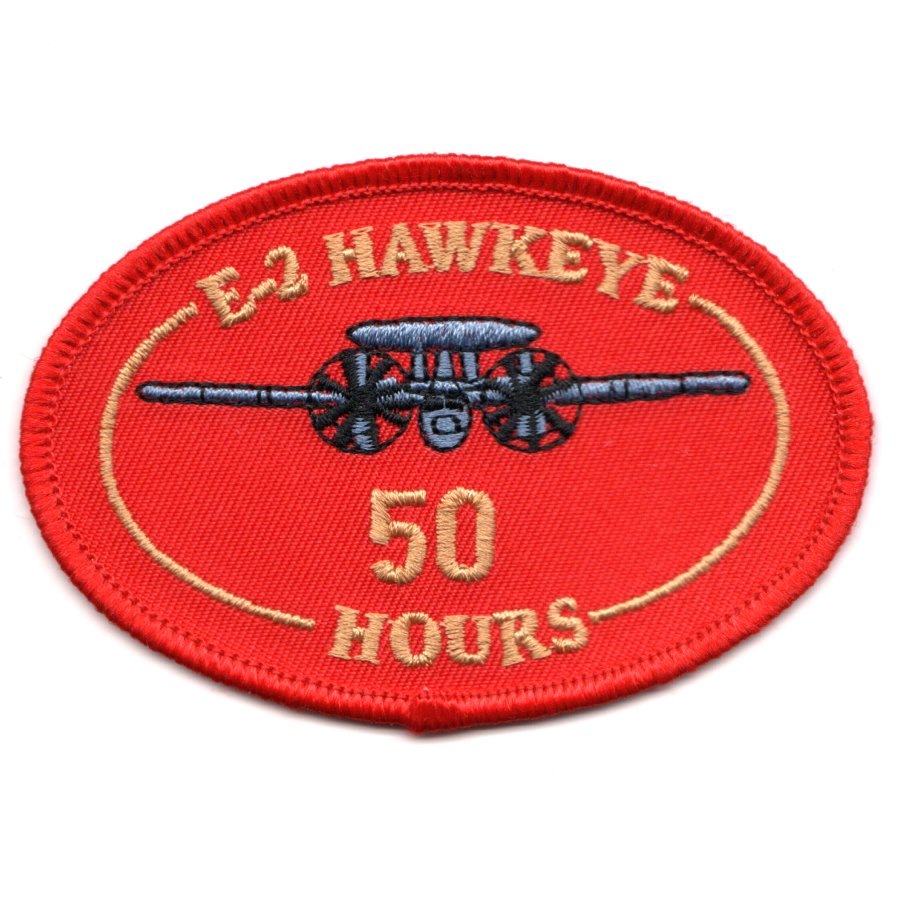 E-2 '50 Hours' Oval (Red)